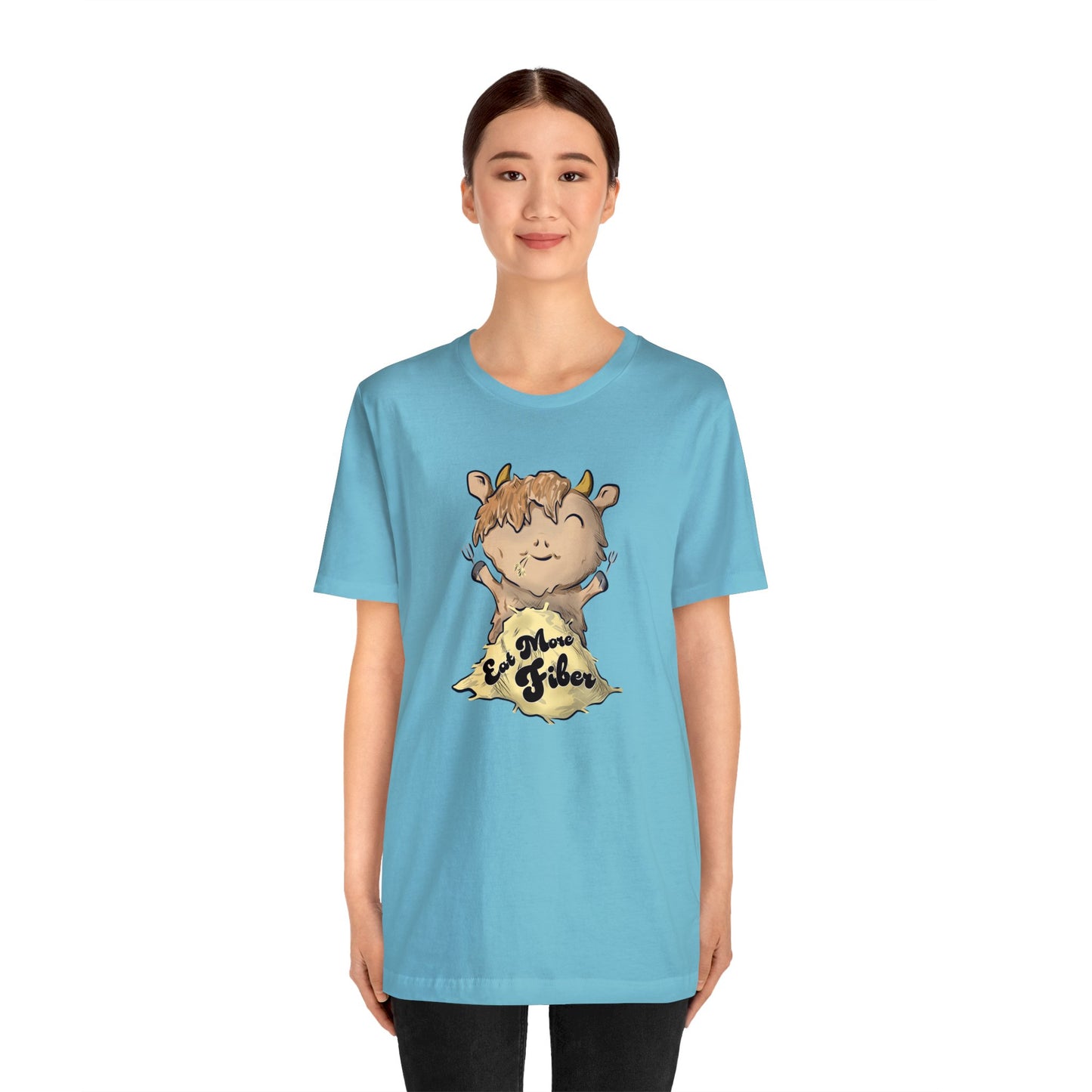 Eat Fiber Highland Cow Tee