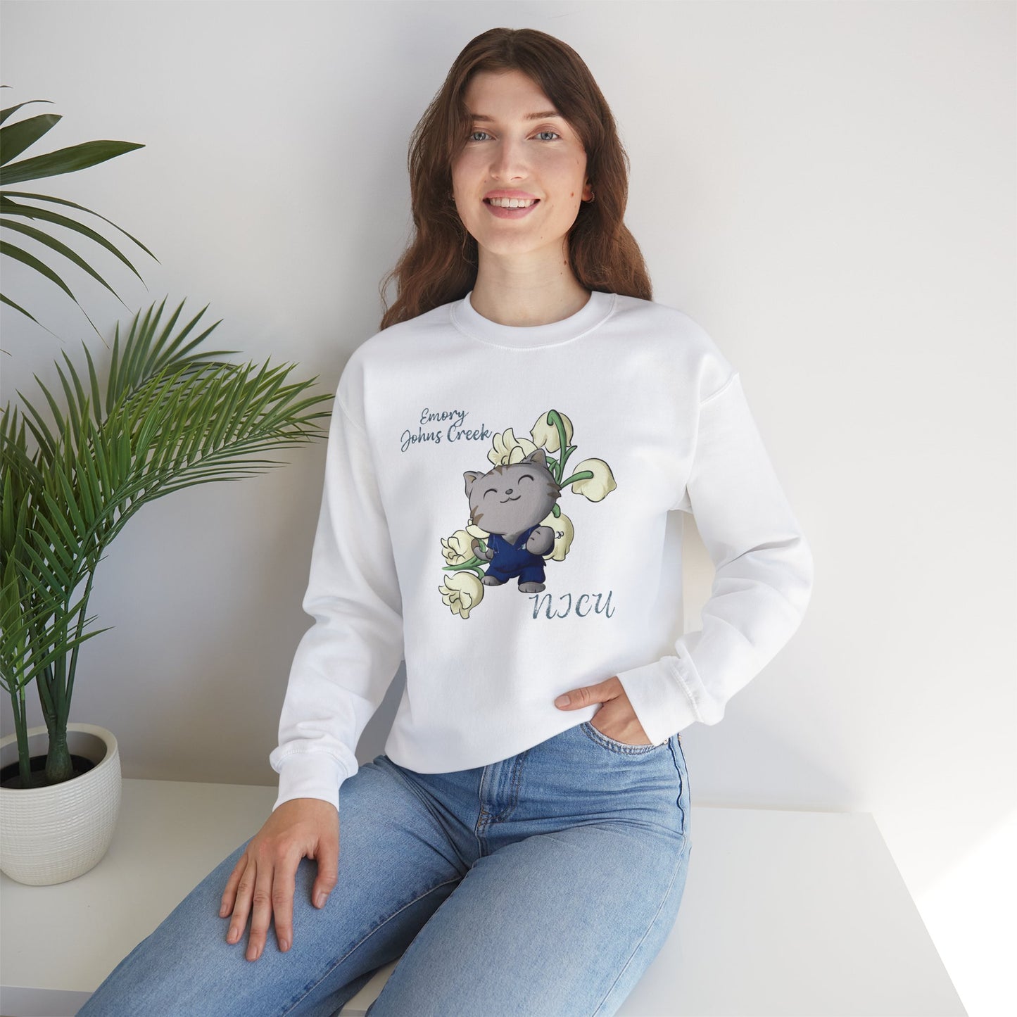 Emory Nurse Kitty Crewneck sweatshirt