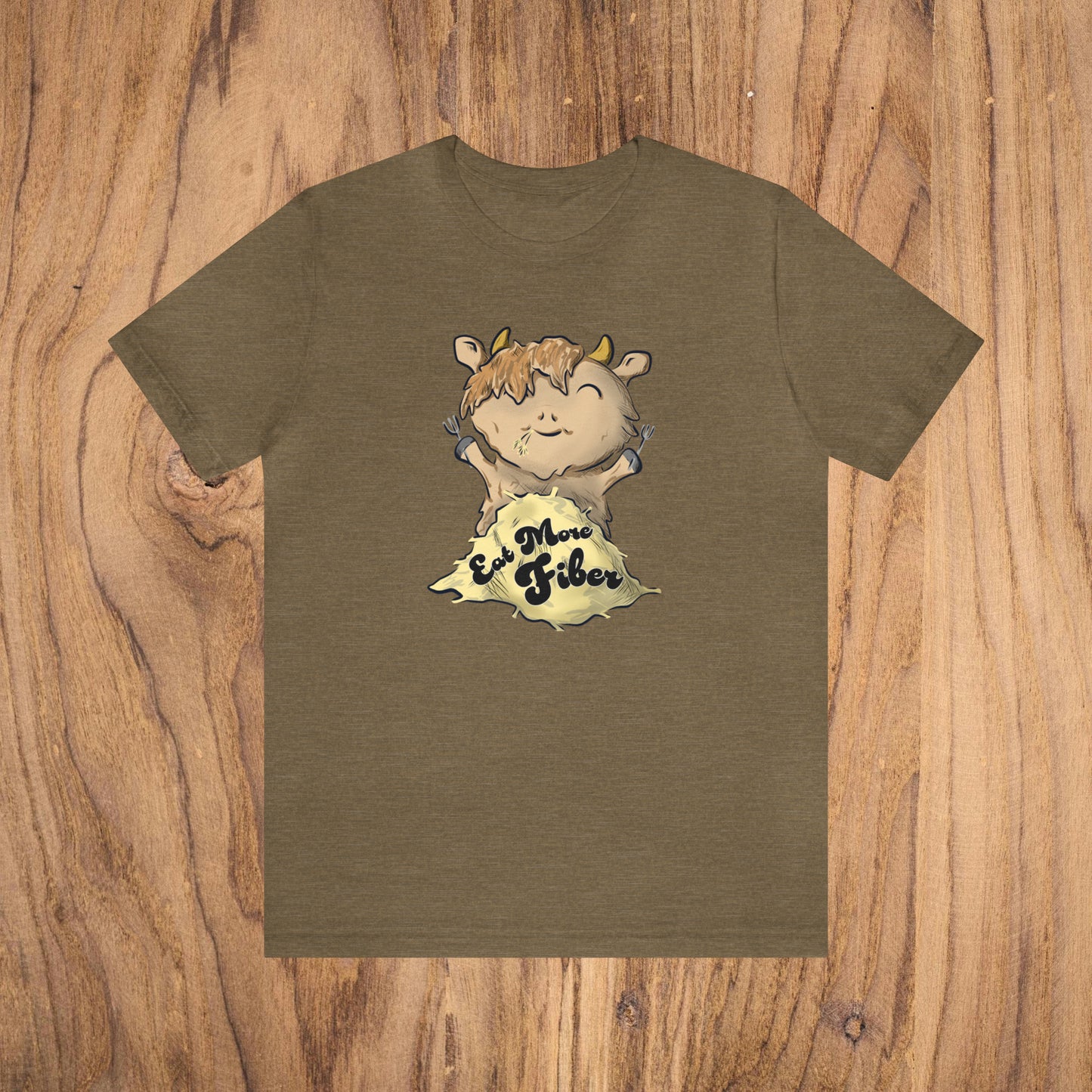 Eat Fiber Highland Cow Tee