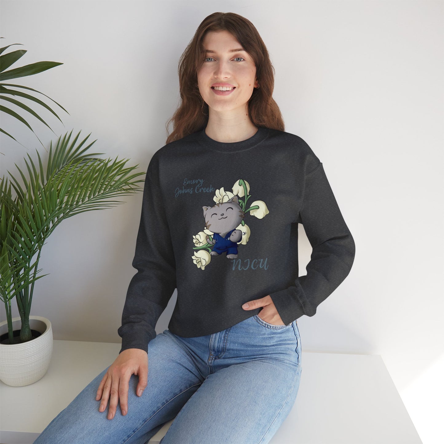 Emory Nurse Kitty Crewneck sweatshirt
