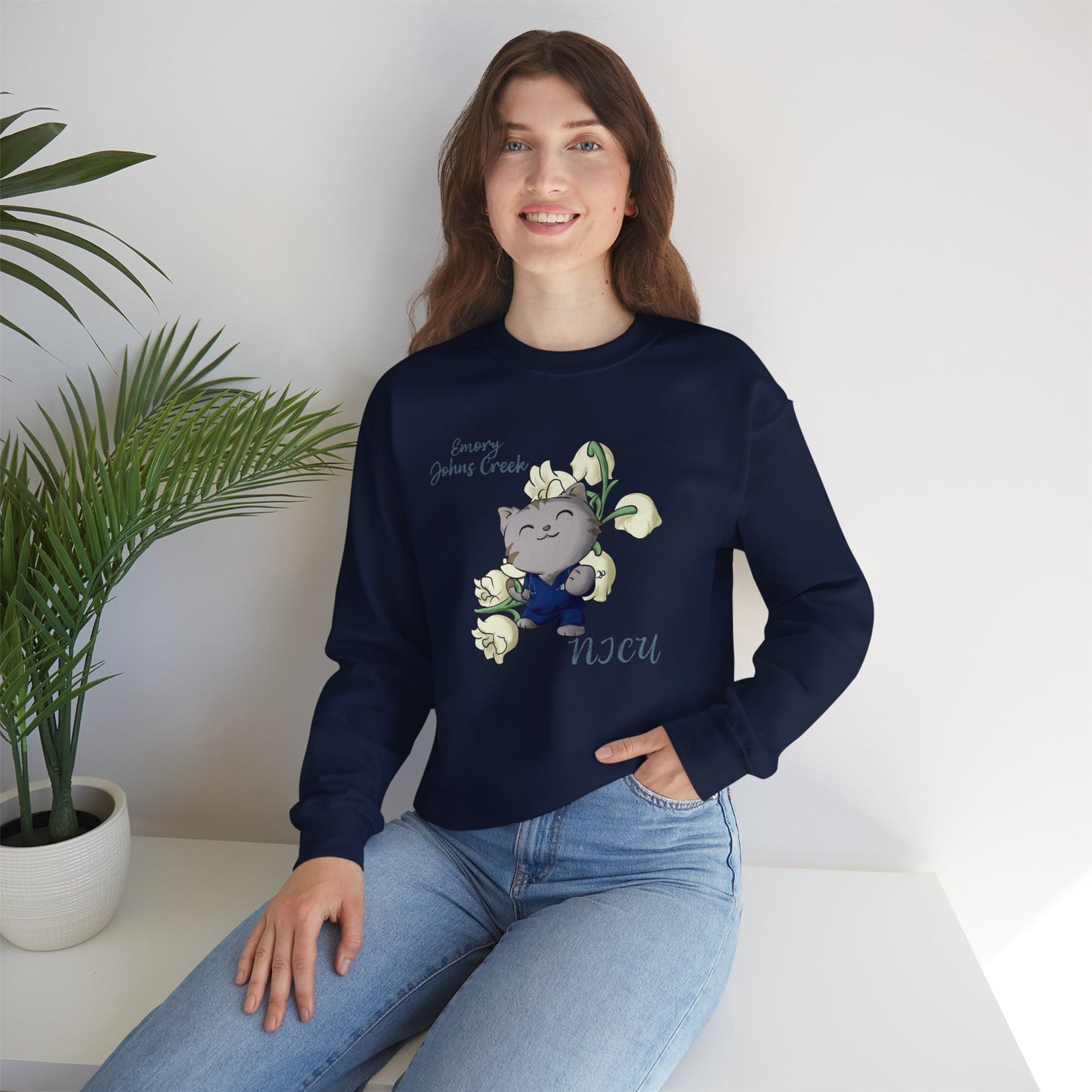 Emory Nurse Kitty Crewneck sweatshirt