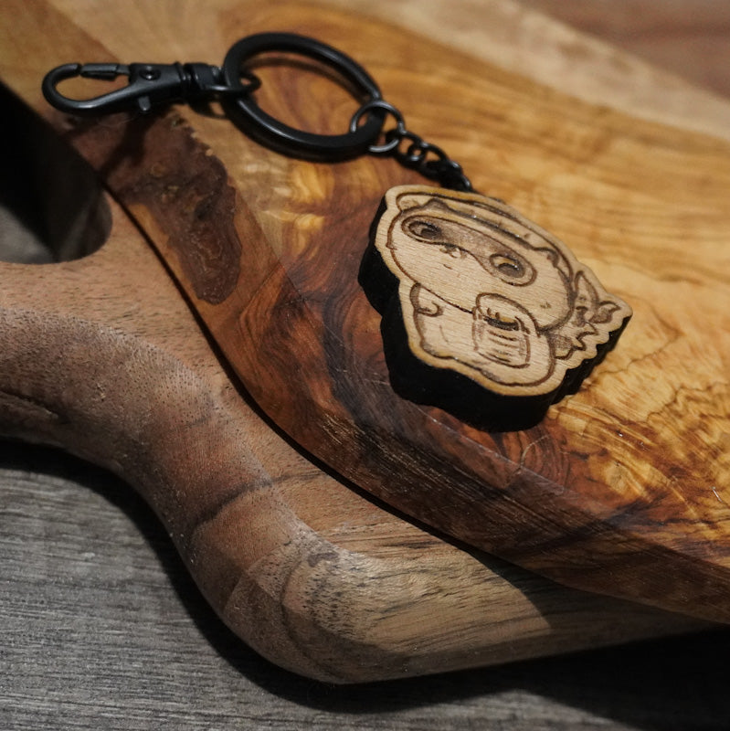 Brave Tanuki Keychain