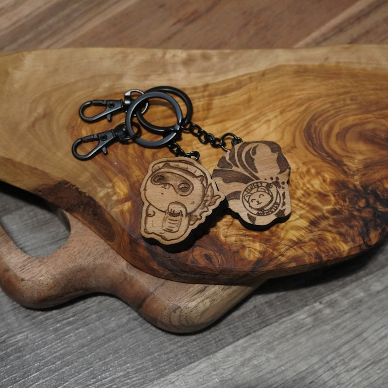 Brave Tanuki Keychain