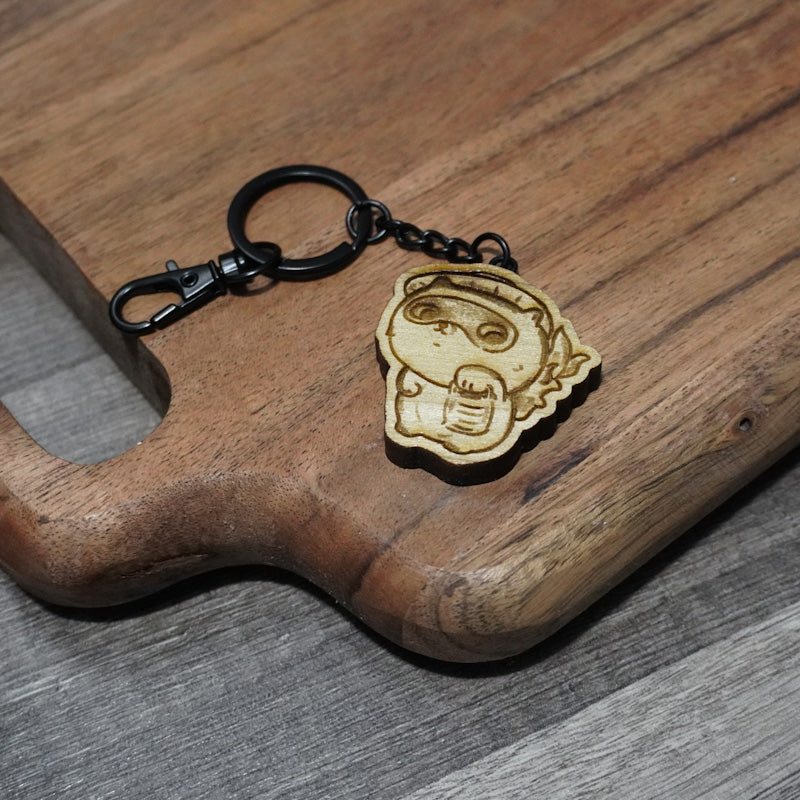 Brave Tanuki Keychain
