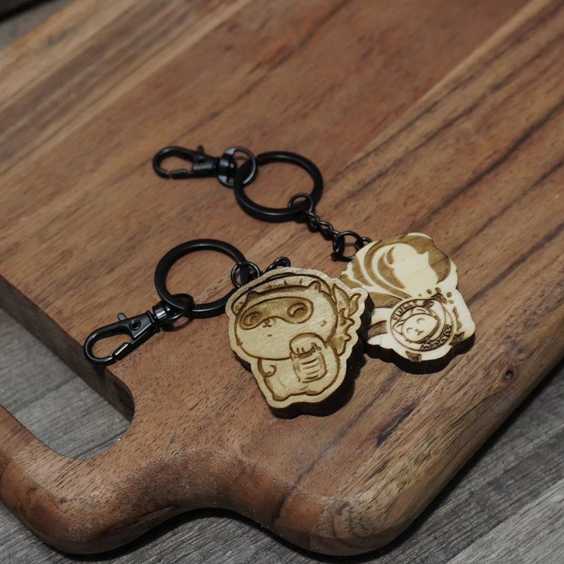 Brave Tanuki Keychain