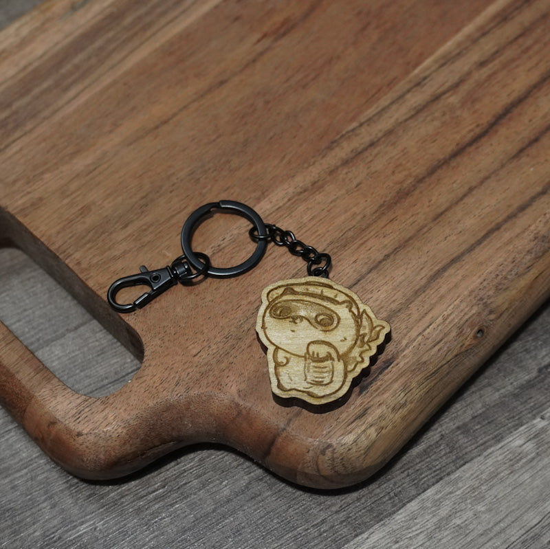 Brave Tanuki Keychain