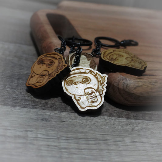 Brave Tanuki Keychain