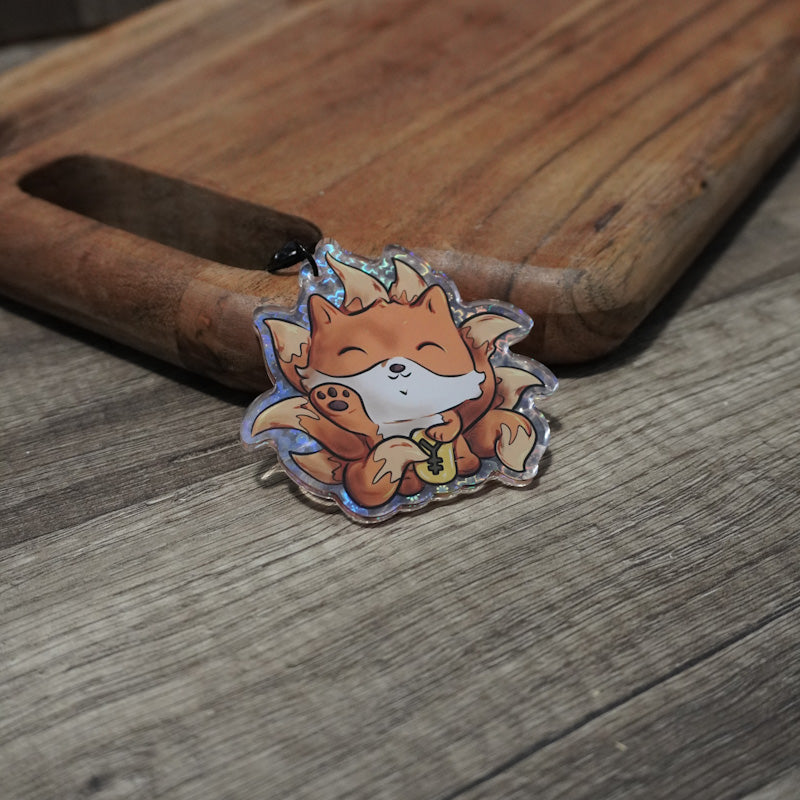 Lucky Kitsune Holographic Keychain