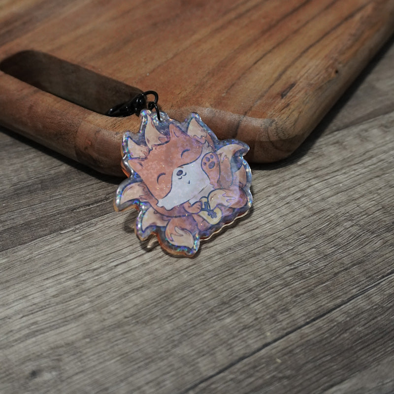 Lucky Kitsune Holographic Keychain
