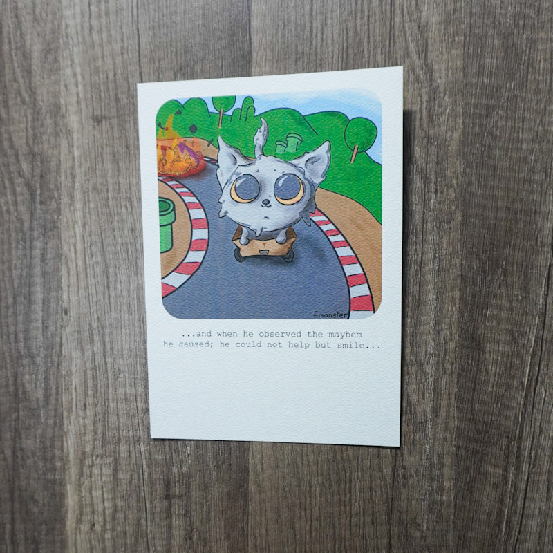 Imagination Kitty Kart Print