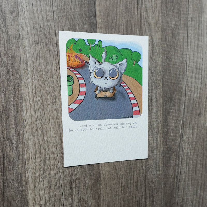 Imagination Kitty Kart Print