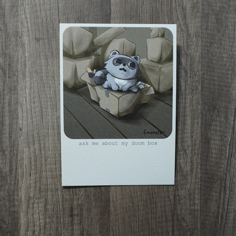 Doom Box Raccoon Print