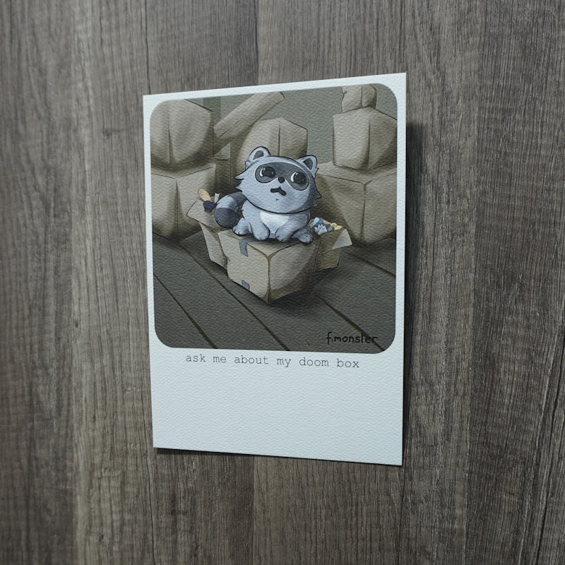 Doom Box Raccoon Print
