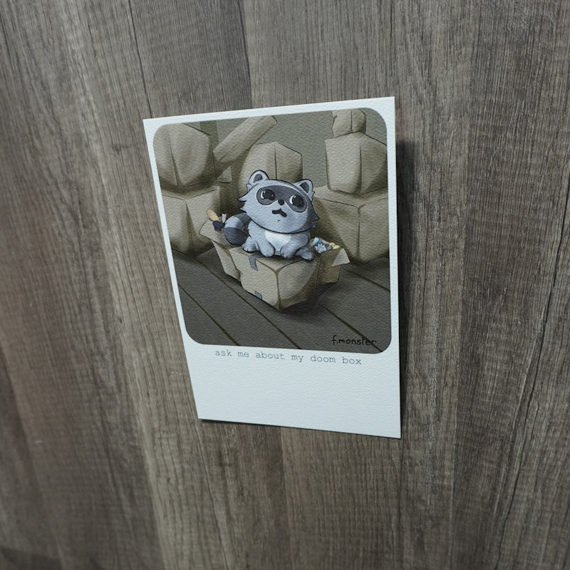 Doom Box Raccoon Print