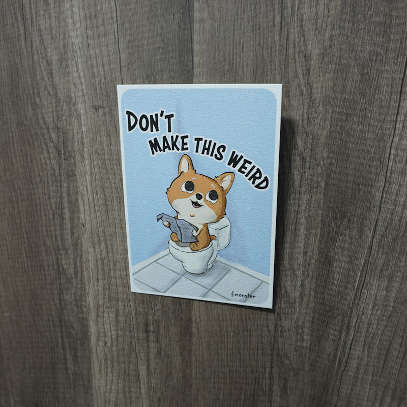 Pooping Corgi Print