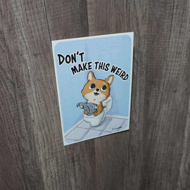 Pooping Corgi Print