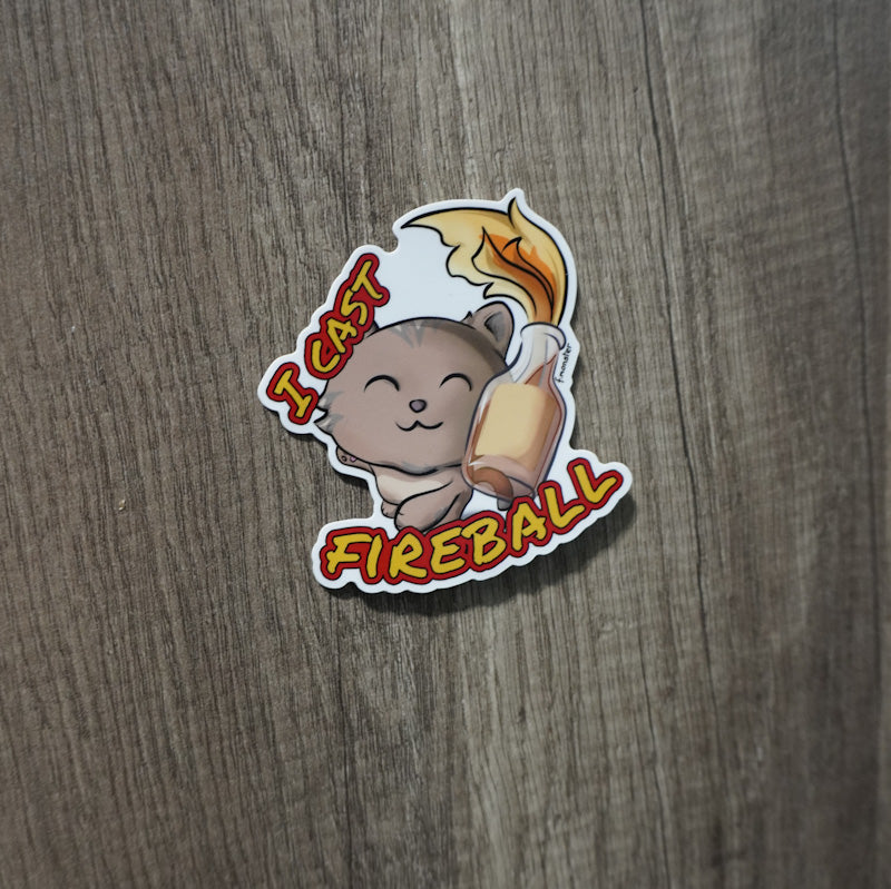 Fireball Kitty Sticker (v1)