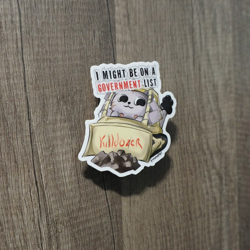 Kitty Killdozer Sticker