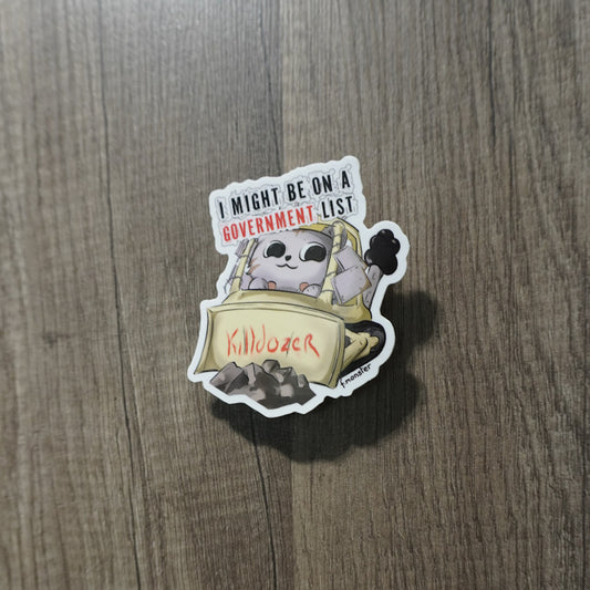 Kitty Killdozer Sticker