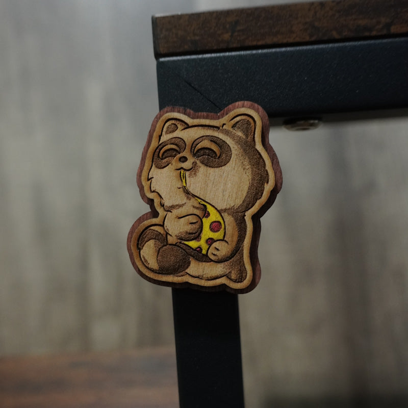 Pizza Raccoon Magnet