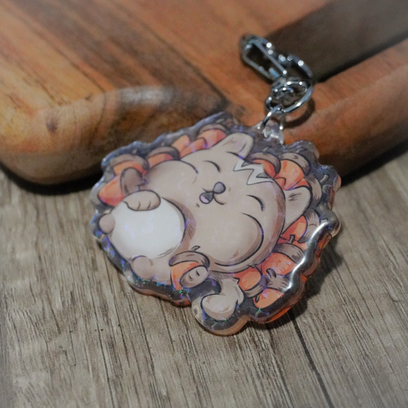 Greedy Chippy Holographic Keychain