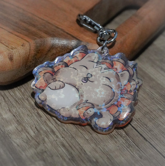 Greedy Chippy Holographic Keychain