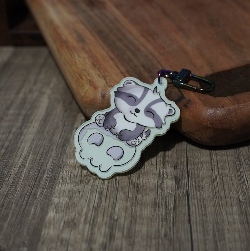 Skull Badger Glow Keychain