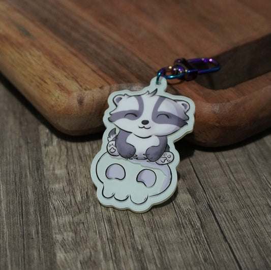 Skull Badger Glow Keychain