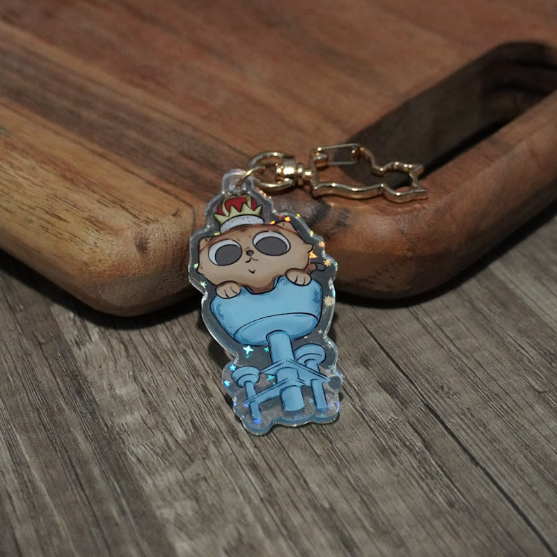 Royal Kitty Holographic Keychain