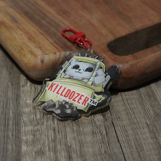 Killdozer Kitty Acrylic Keychain