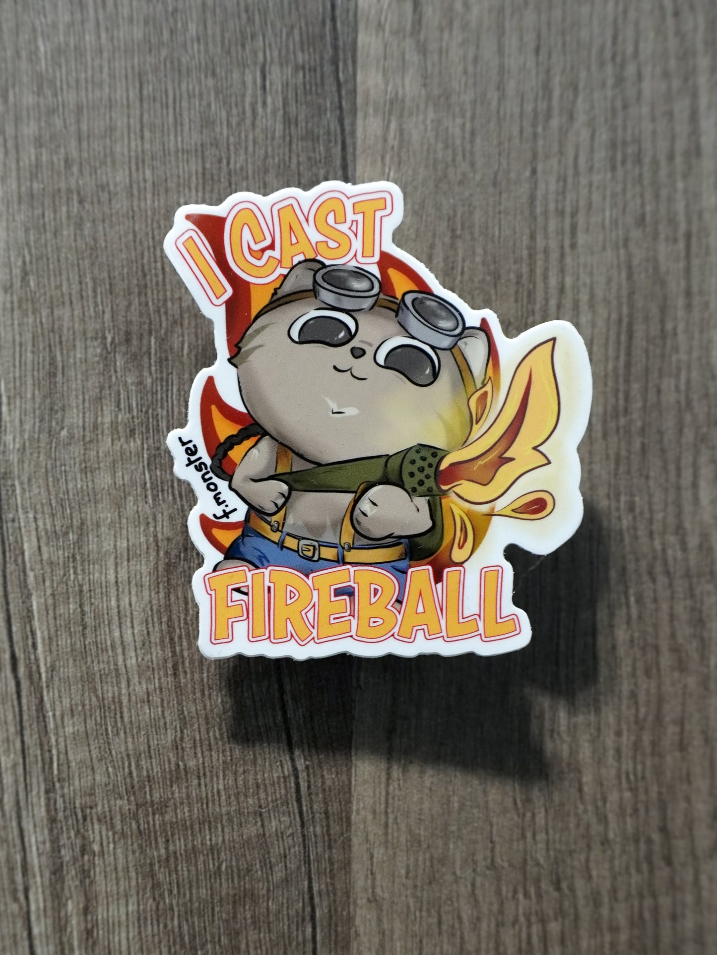 Fireball Kitty Sticker (v2)