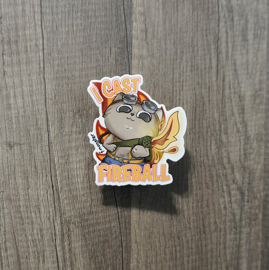 Fireball Kitty Sticker (v2)