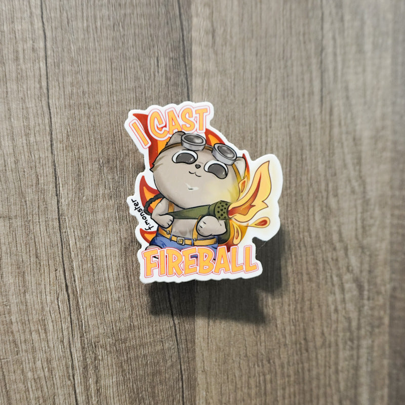 Fireball Kitty Sticker (v2)