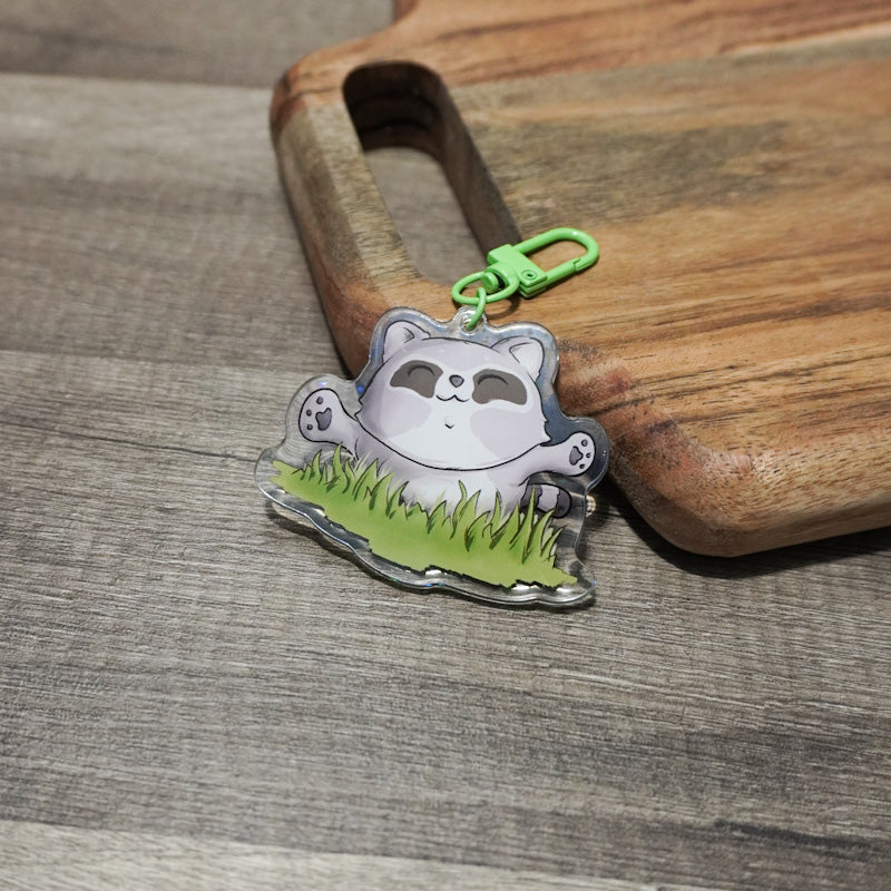 Buddy Raccoon Acrylic Keychain