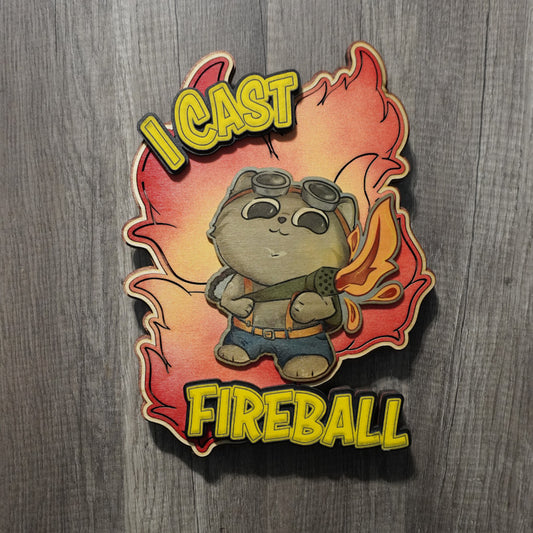 Fireball Kitty Wall Decor v2 (Lg)