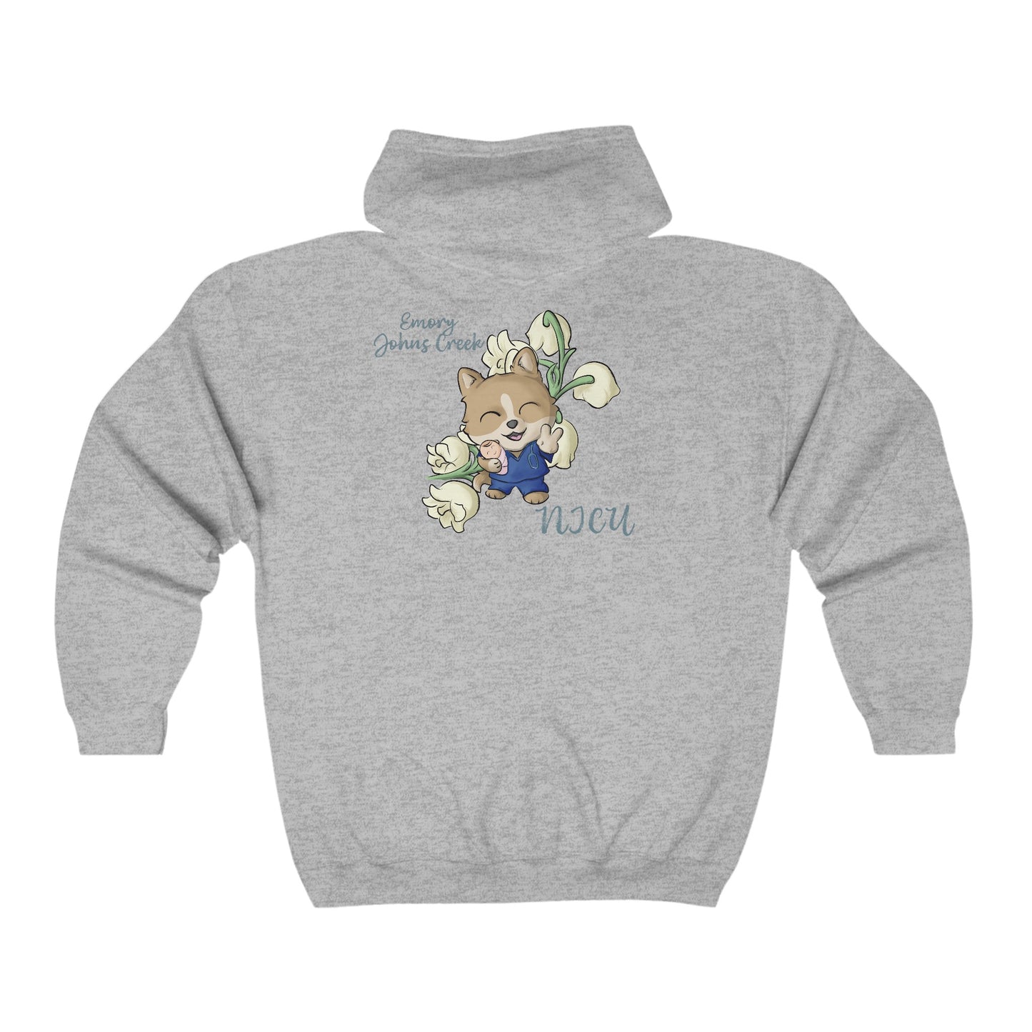 Emory Nurse Doggo Zip-up Hoodie