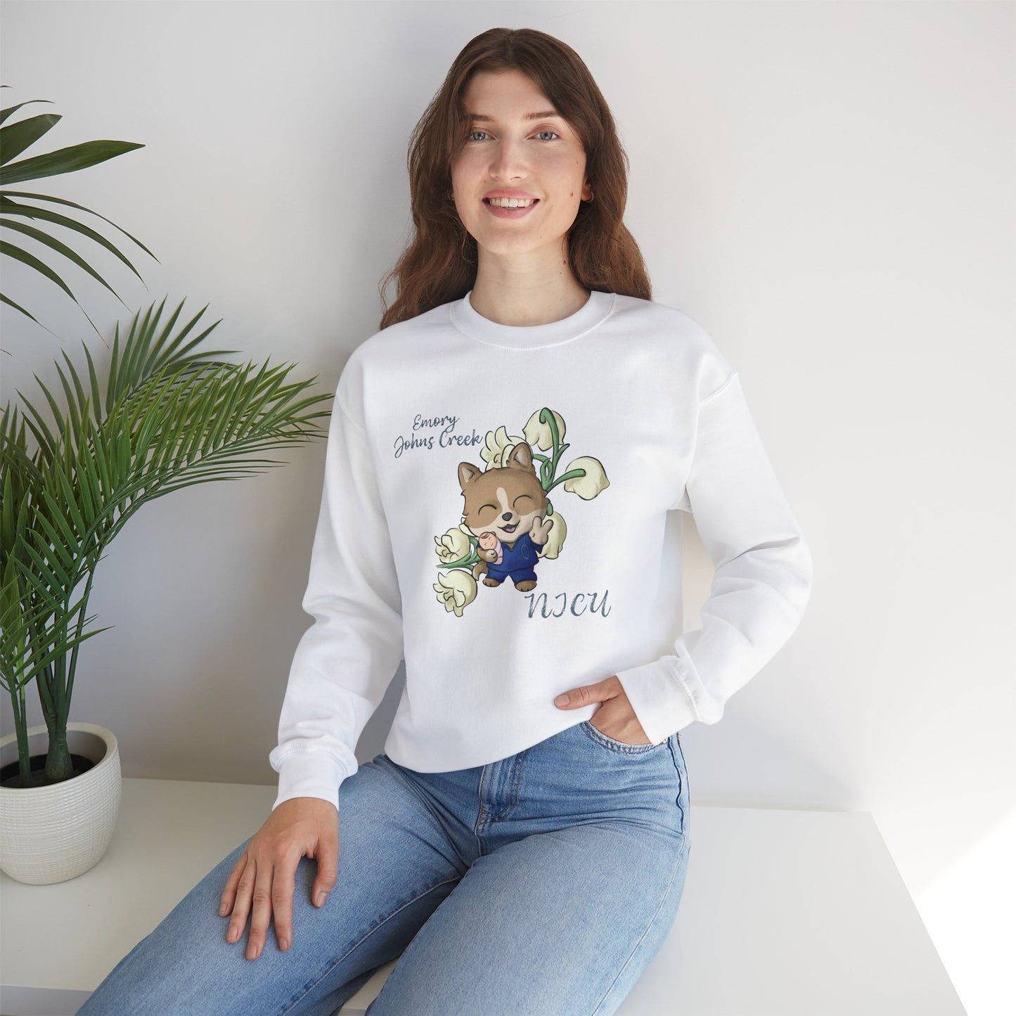 Emory Nurse Doggo Crewneck sweatshirt