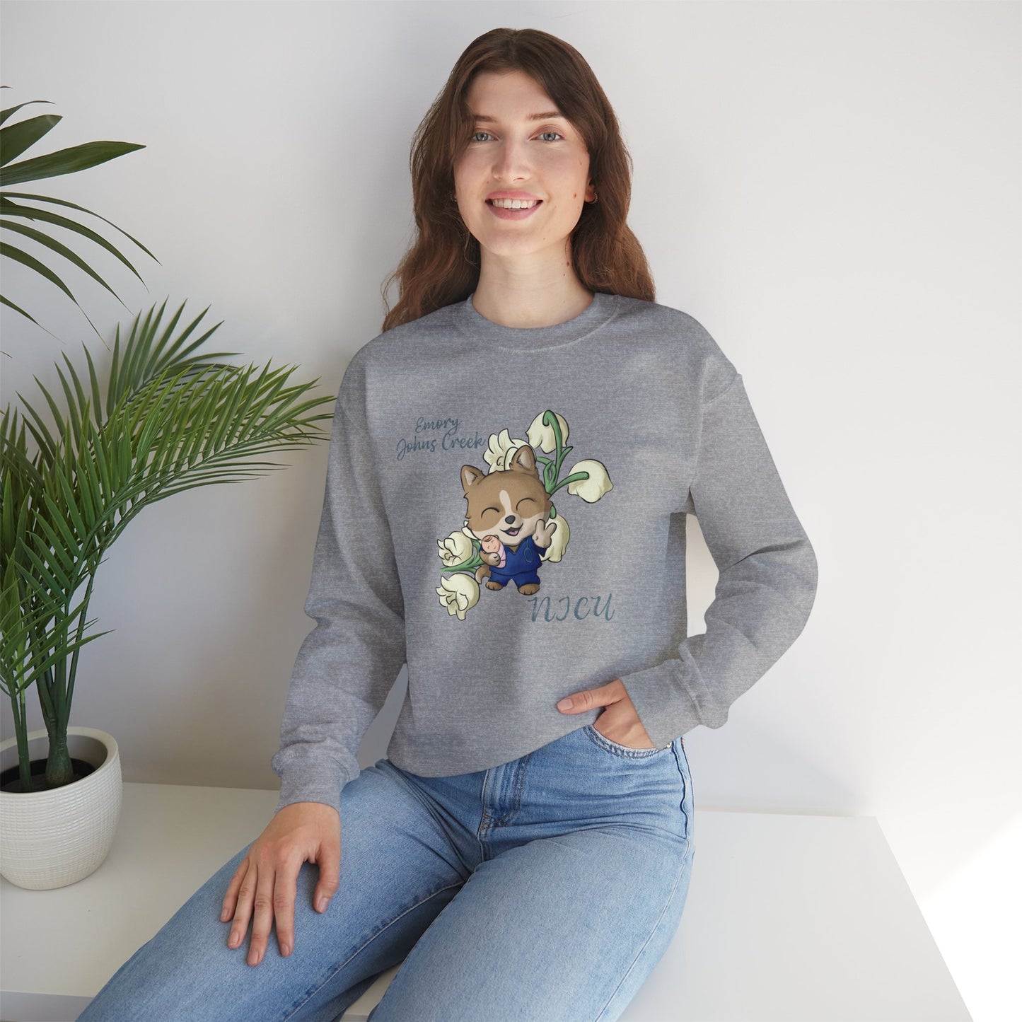 Emory Nurse Doggo Crewneck sweatshirt