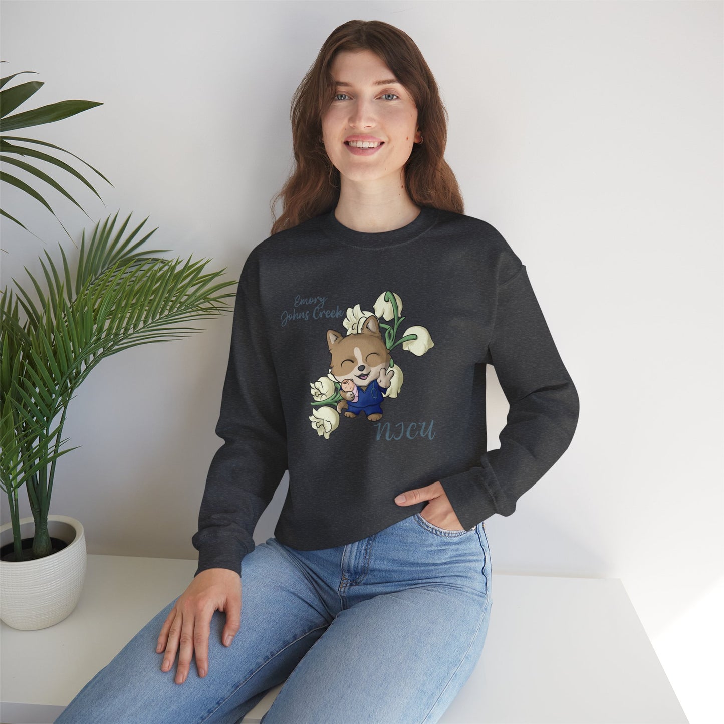 Emory Nurse Doggo Crewneck sweatshirt