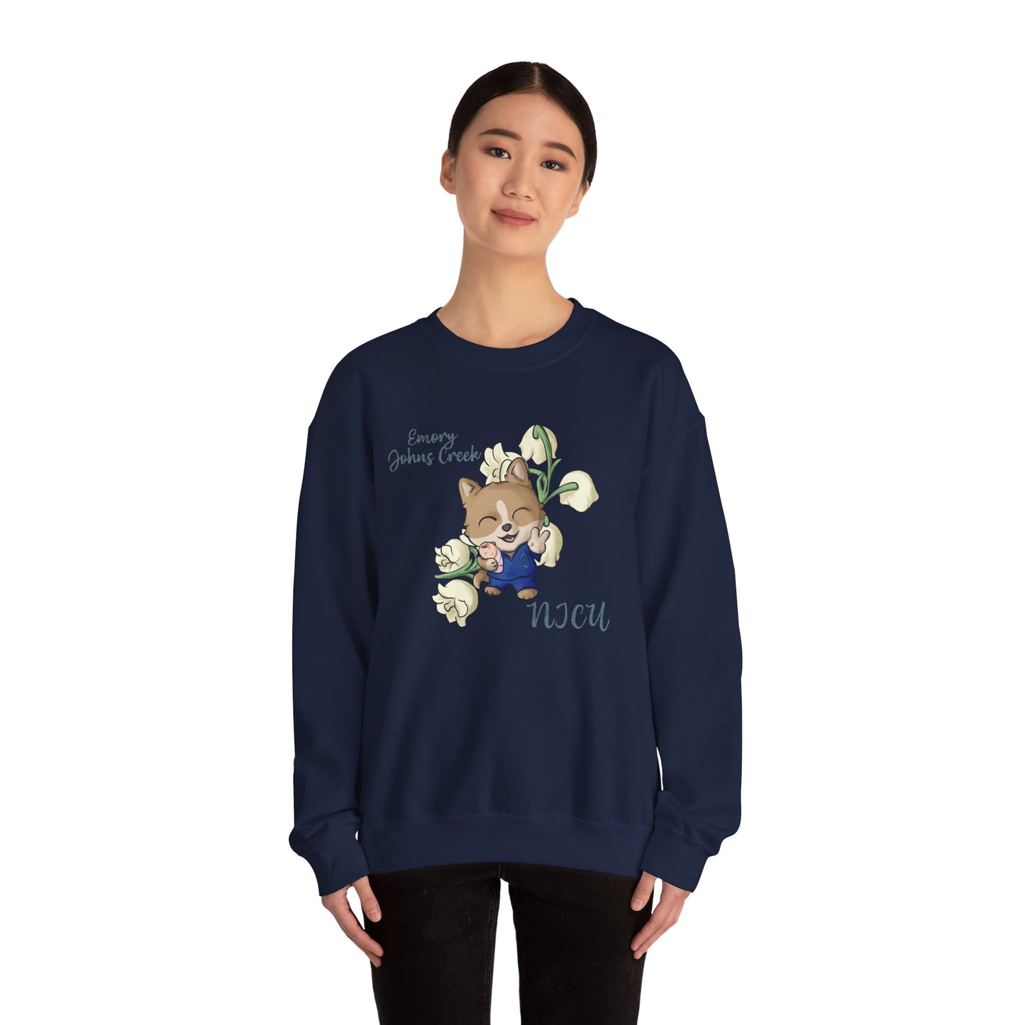 Emory Nurse Doggo Crewneck sweatshirt