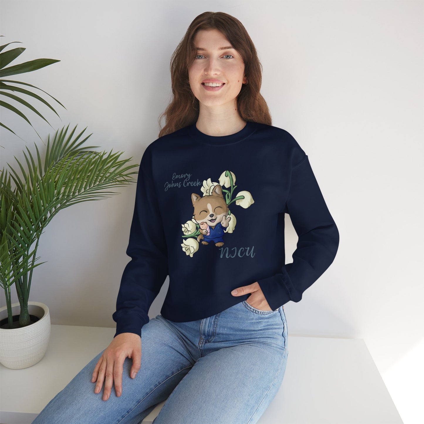 Emory Nurse Doggo Crewneck sweatshirt