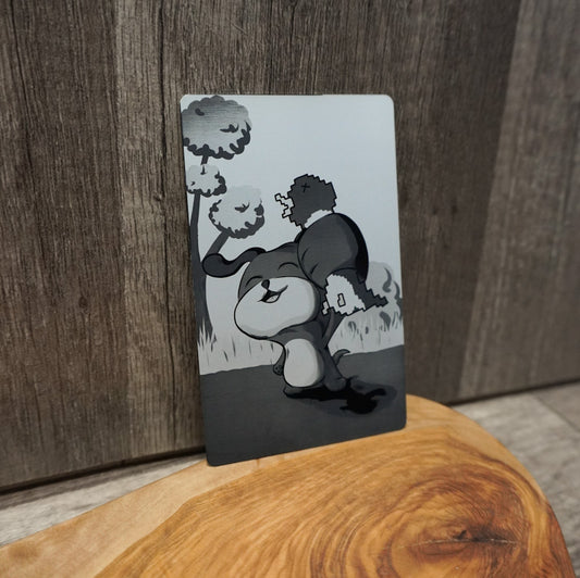 Hunt Duck Dog mini card print
