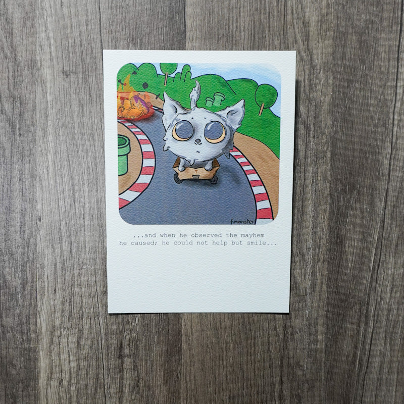 Imagination Kitty Kart Print