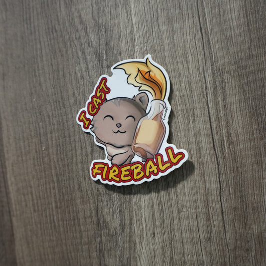 Fireball Kitty Sticker
