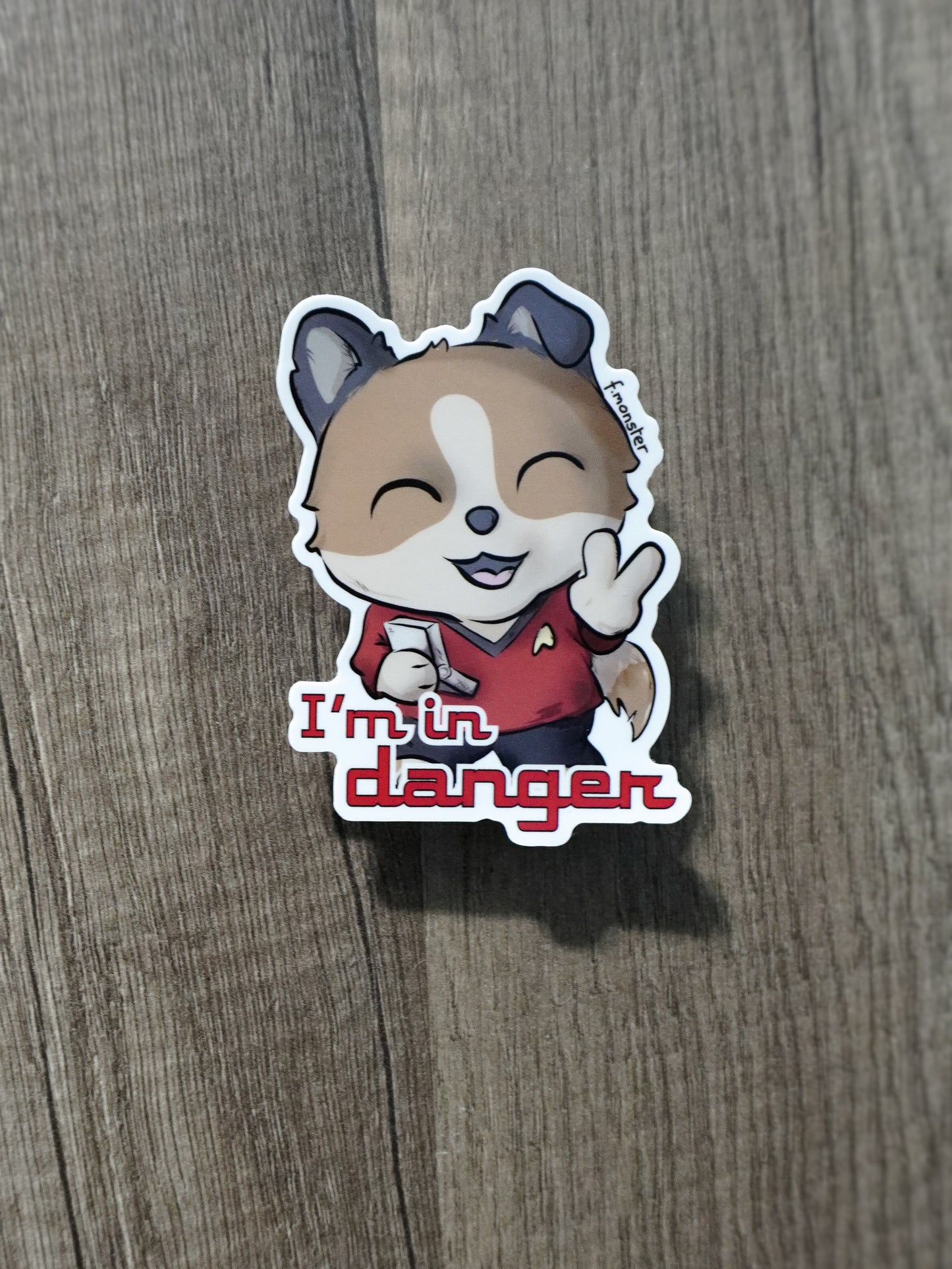 Red Shirt Danger Sticker