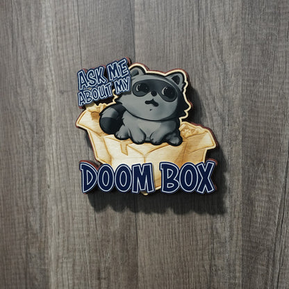 Doom Box Raccoon wall decor