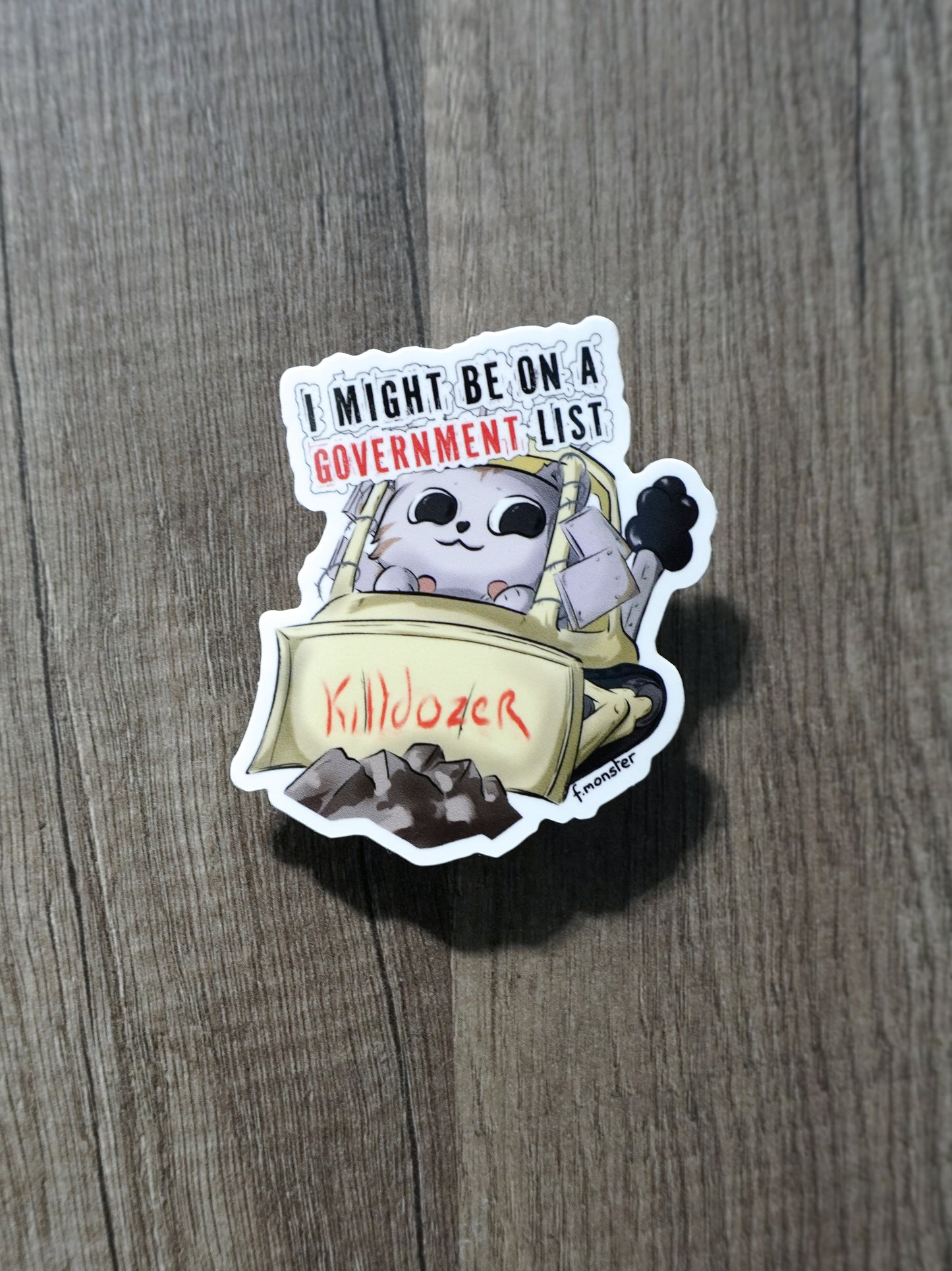 Kitty Killdozer Sticker