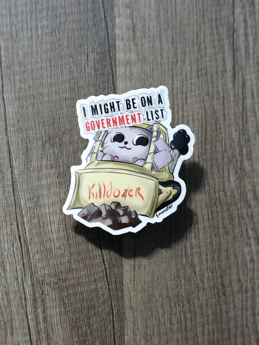 Kitty Killdozer Sticker