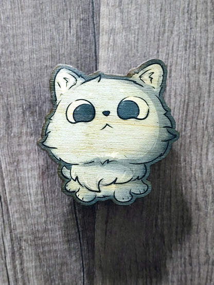 Judgmental Fluff Cat Magnet