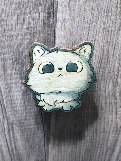 Judgmental Fluff Cat Magnet